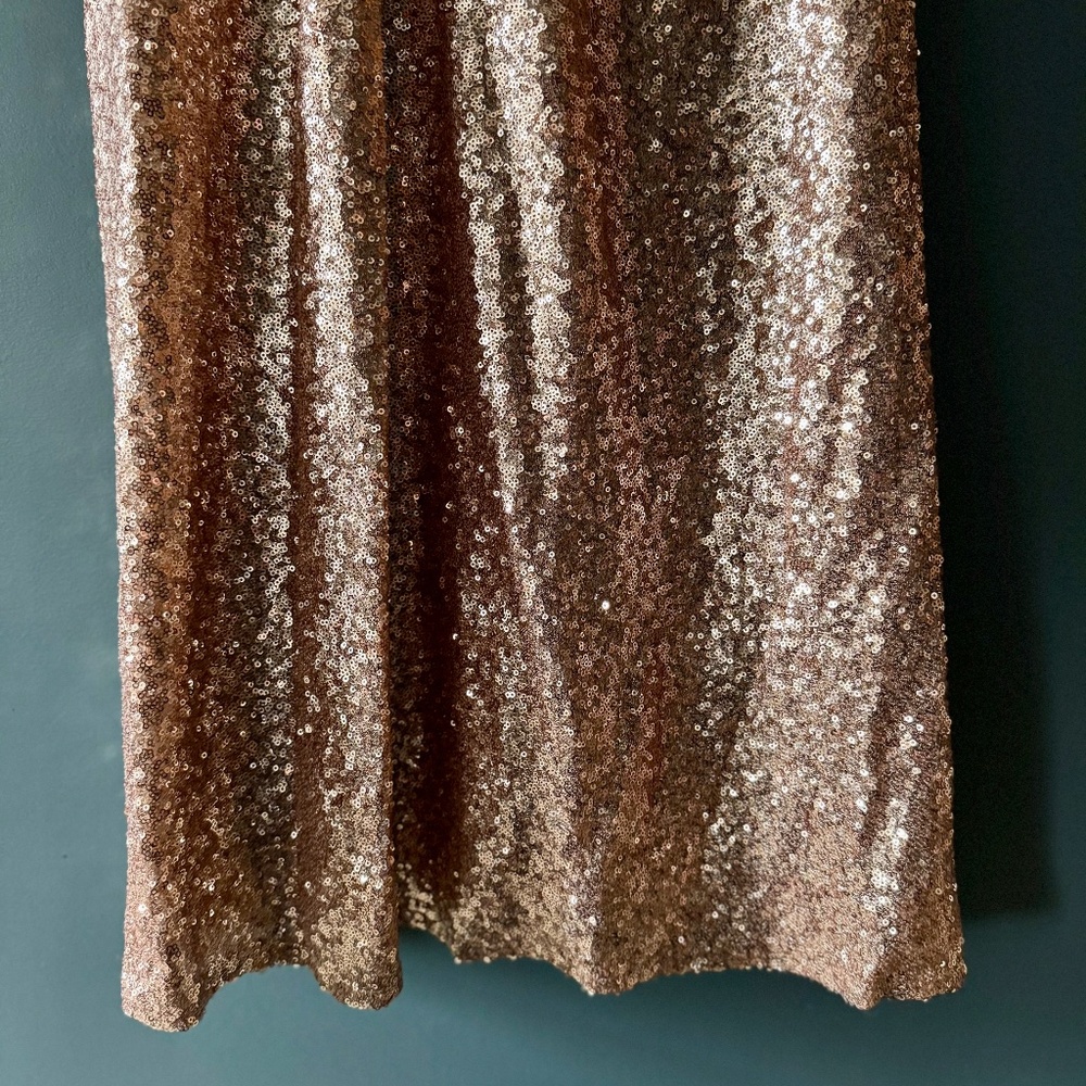 Revelry Sequin V-Neck Dress with Built in Cups | Style 2418-R - Picture 5 of 9